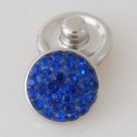 (image for) Mini Snap Jewelry Blue Rhinestone Crystal Stud fits 12mm Petite Ginger Charm
