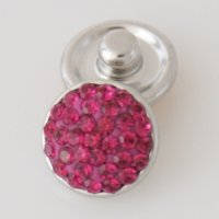 (image for) Mini Snap Jewelry Fushsia Pink Rhinestone Stud fits 12mm Petite Ginger Charm