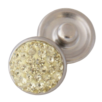 (image for) Mini Snap Jewelry Pale Yellow Rhinestone Stud fits 12mm Petite Ginger Charm
