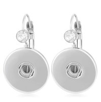(image for) Snap Jewelry CZ Earrings Lever back fits 18-20mm