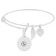 (image for) Snap Jewelry Wire Bracelet Compatible with Alex & Ani 18-20mm
