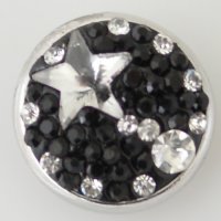 (image for) Snap Jewelry Crystal & Stone -Star Black & Clear