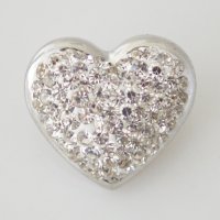 (image for) Snap Jewelry Crystal - Domed Heart Clear