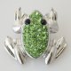 (image for) Snap Jewelry Rhinestone - Frog Green