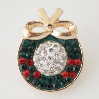 (image for) Snap Jewelry Rhinestone - Christmas Wreath