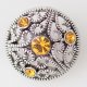 (image for) Snap Jewelry Rhinestone - Marcasite Scroll & Topaz Yellow