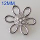 (image for) Mini Snap 12mm - Rhinestone Flower Clear
