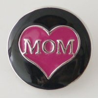 (image for) Snap Jewelry Enamel - Mom & Heart