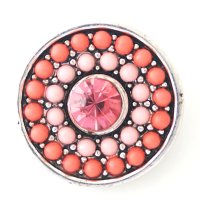 (image for) Snap Jewelry Rhinestone - Dots Pink with Pink Rhinestone