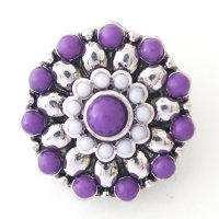 (image for) Snap Jewelry Stone - Purple & White