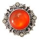 (image for) Snap Jewelry Gemstones - Cats Eye Scroll - Coral Orange