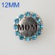 (image for) Mini Snap 12mm - Rhinestones Mom with Blue
