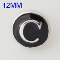 (image for) Mini Snap 12mm - Enamel Letter C
