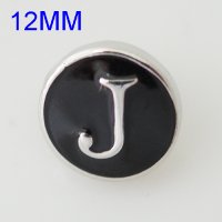 (image for) Mini Snap 12mm - Enamel Letter J