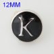 (image for) Mini Snap 12mm - Enamel Letter K