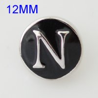 (image for) Mini Snap 12mm - Enamel Letter N