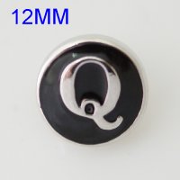 (image for) Mini Snap 12mm - Enamel Letter Q