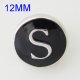 (image for) Mini Snap 12mm - Enamel Letter S