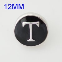(image for) Mini Snap 12mm - Enamel Letter T