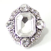 (image for) Snap Jewelry Rhinestone - Square Clear Stone