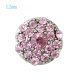 (image for) Mini Snap 12mm - Rhinestone Cluster - Pink