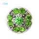 (image for) Mini Snap 12mm - rhinestone Green with Dots