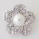 (image for) Snap Jewelry Pearl - Flower & CZ