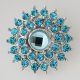 (image for) Snap Jewelry Rhinestone - Faceted Circle Cluster - Lt. Blue