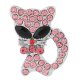 (image for) Snap Jewelry Rhinestone - Cat Pink