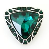 (image for) Snap Jewelry Rhinestone - Triangle Emerald Green