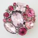 (image for) Snap Jewelry Rhinestone - Multi Cluster - Pink Shades