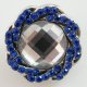 (image for) Snap Jewelry Rhinestone - Faceted Weaved Center - Dark Blue