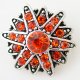 (image for) Snap Jewelry Rhinestone - Faceted Star - Orange