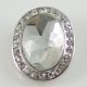 (image for) Snap Jewelry Rhinestone - Faceted Oval - Clear