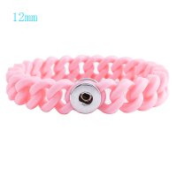 (image for) Mini Snap 12mm Silicon Bracelet - Pink