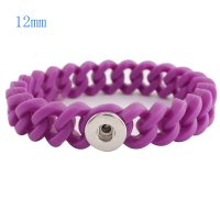 (image for) Mini Snap 12mm Silicon Bracelet - Purple