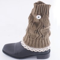 (image for) Snap Jewelry Yarn Warmer Boot - Brown Lace