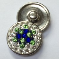 (image for) Snap Jewelry Crystal - Star Blue, Green & Clear