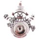 (image for) Snap jewelry Pendant - Snowman Christmas Metal & Clear