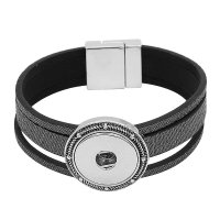 (image for) Snap Jewelry Bracelet - REAL Leather Magnetic Clasping