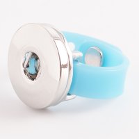 (image for) Snap Jewelry Silicon Snap Ring - Adjustable Light Blue