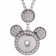 (image for) Snap Jewelry Rhinestone Mickey Mouse Necklace & Pendant 20"+3"