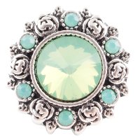 (image for) Snap Jewelry Faceted Crystal - Designer AB Green