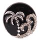 (image for) Snap Jewelry Enamel - Palm Tree & Waves Black
