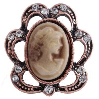 (image for) Snap Jewelry Gemstone - Rose Gold Cameo