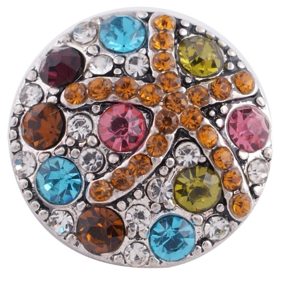 (image for) Snap Jewelry Rhinestone - Starfish Tan Multi Color - Click Image to Close