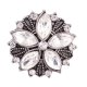 (image for) Snap Jewelry Rhinestone - Antique Designer Flower Clear