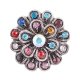 (image for) Snap Jewelry Rhinestone Flower Multi Color & AB