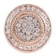 (image for) Snap Jewelry Rhinestone - Rose Gold Clear Halo