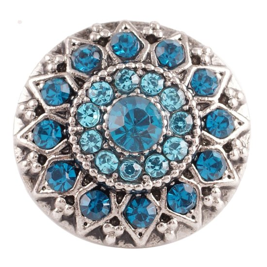(image for) Snap Jewelry Rhinestone - Antique Designer Blue - Click Image to Close
